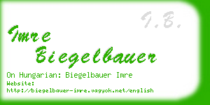 imre biegelbauer business card